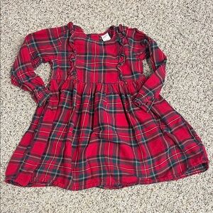 🍀5/$20 H&M Kids Red and Green Checkered Dress